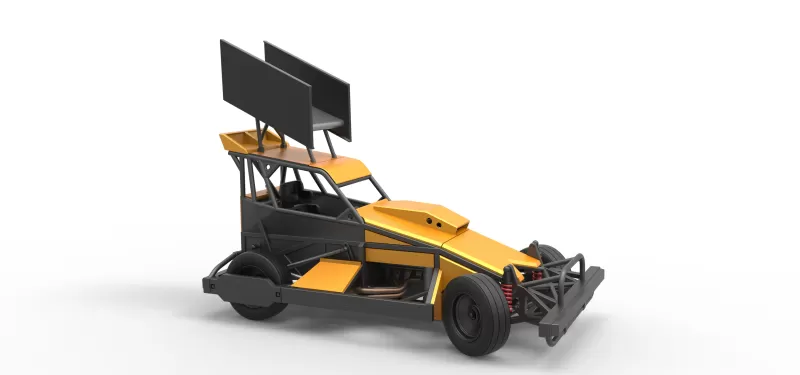 New Zealand Superstock car while turning Version 4 Scale 1:25 - Model preview 24