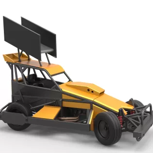 New Zealand Superstock car while turning Version 4 Scale 1:25 - Model thumbnail 24