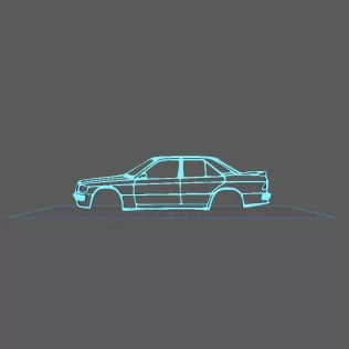Mercedes - 190E 1989 Wall Art