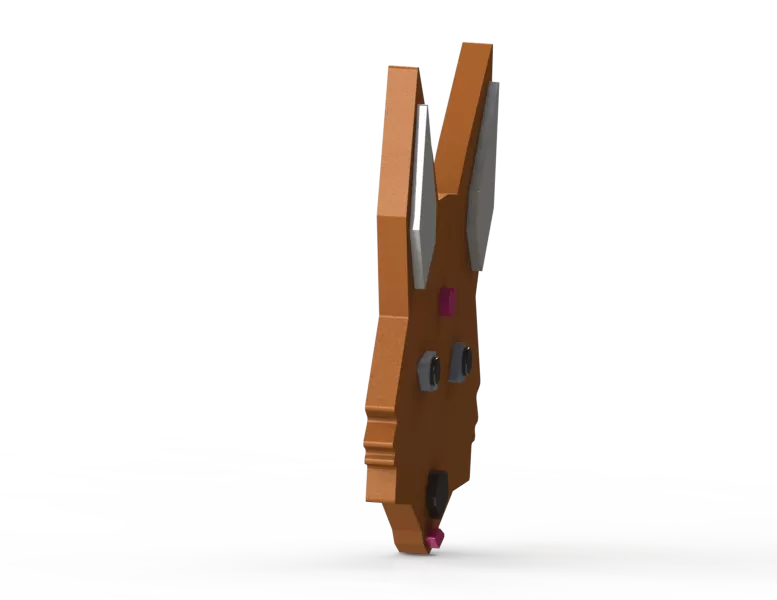 Geometric Low-Poly Fox Wall Decor – 3D Print Ready (Engineered M - Model preview 4