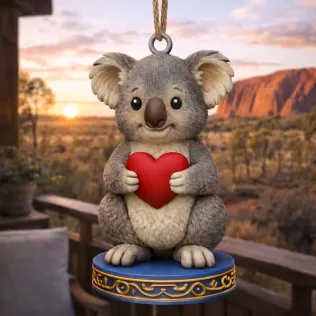 Cute Koala with Heart – 3D Printable STL File - Model thumbnail 1