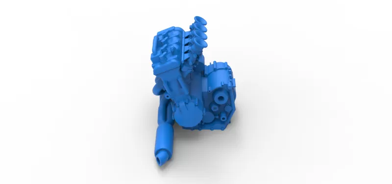 Engine of Three Quarter Midget Scale 1:25 - Model preview 12
