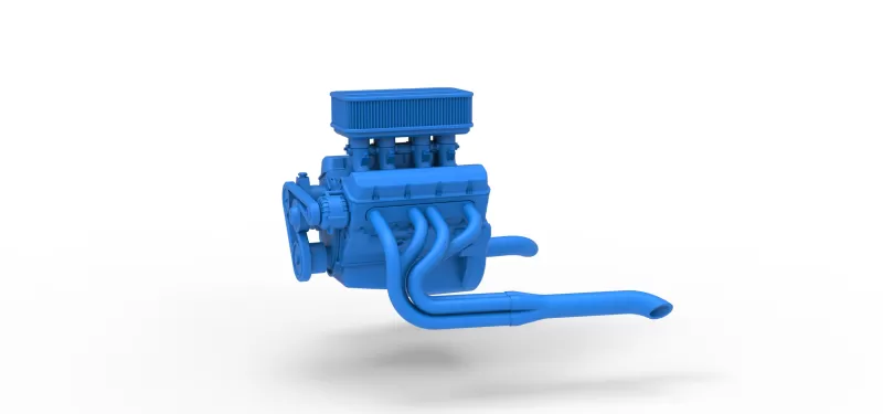 Engine of Silver Crown Car Scale 1:25 - Model preview 1