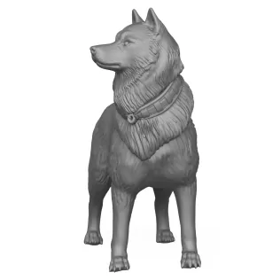 3D Printable Dog Standing Pose Statue - Model thumbnail 2