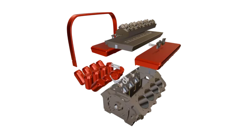 COOLER/SUPPORT FOR V8+4 ENGINE - Model preview 13