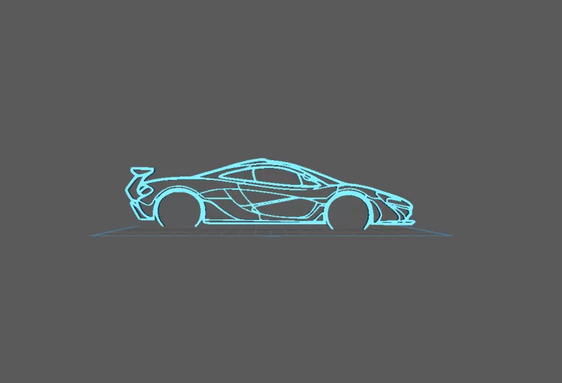 McLaren - P1 GTR Wall Art - Model preview 2