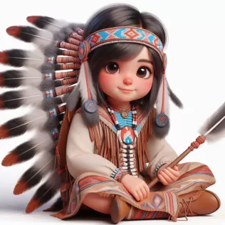 Apache Kid Stylized 3D Model