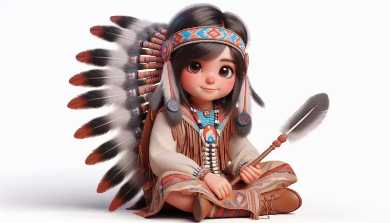 Apache Kid Stylized 3D Model - Model preview 1