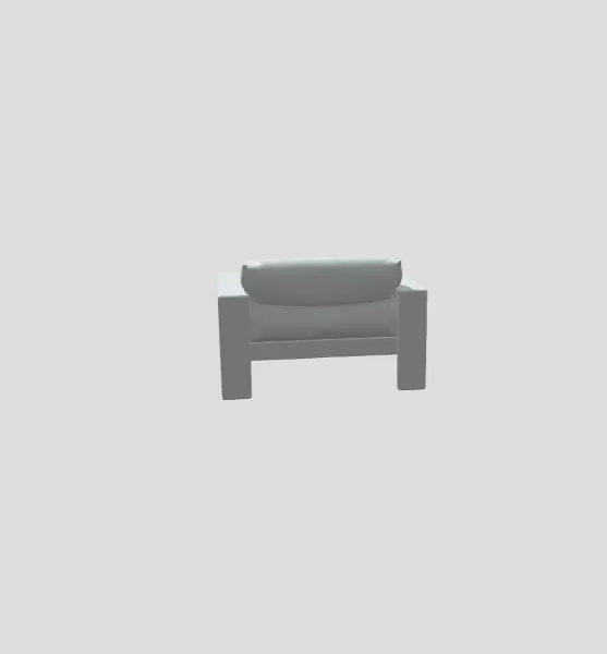 modern wooden armchair - Model preview 3