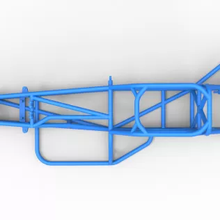 Frame of Supermodified front engine race car V3 Scale 1:25 - Model thumbnail 8