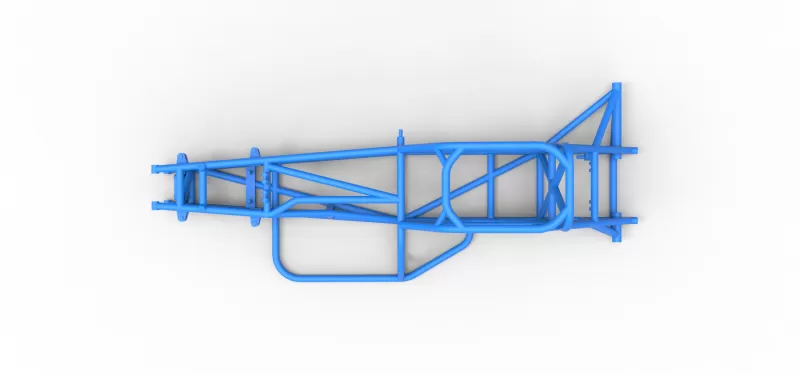 Frame of Supermodified front engine race car V3 Scale 1:25 - Model preview 8