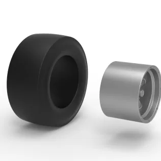 Rear wheel of vintage dragster Version 4 Scale 1:25 - Model thumbnail 9