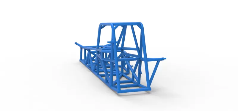 Frame of Vintage Supermodified stock car Version 3 Scale 1:25 - Model preview 10
