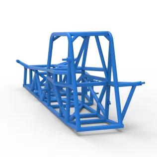 Frame of Vintage Supermodified stock car Version 3 Scale 1:25 - Model thumbnail 10