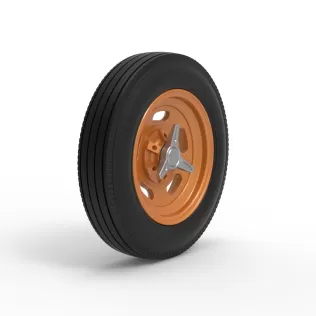Wheel of Vintage Dirt race car V5 Scale 1:25 - Model thumbnail 2