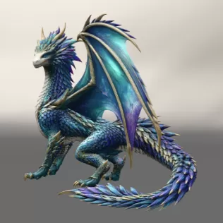 Azure Storm Dragon STL File for 3D Print - Model thumbnail 7