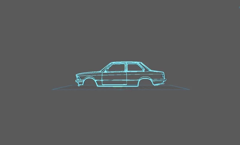BMW - Serie 3 E21 1975 Wall Art - Model preview 1