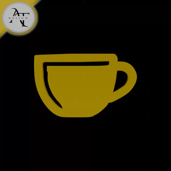 Simple Coffee Cup Symbol - 2D Art - Model preview 1