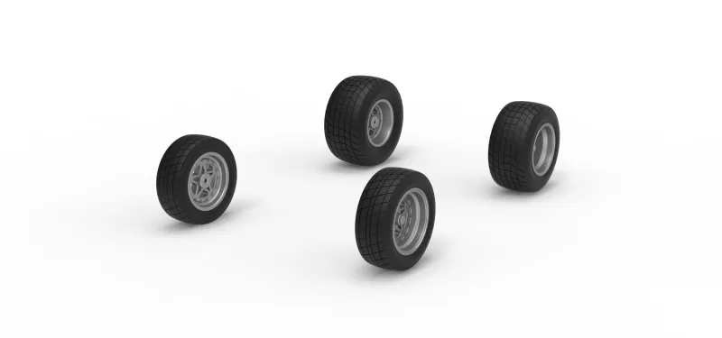 Wheel Set of New Zealand Minisprint Scale 1:25 - Model preview 1