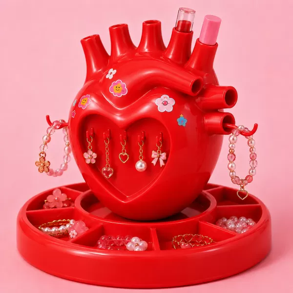 Anatomical Heart Makeup Organizer Lip Gloss Holder - Model preview 2