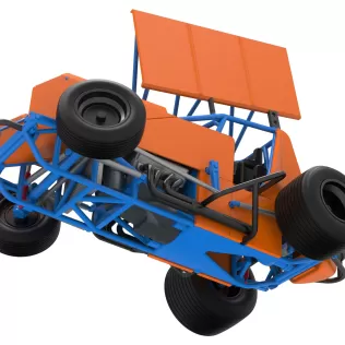 Winged Sprint car Version 2 while turning Scale 1:25 - Model thumbnail 3