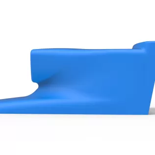 Air Scoop of Pavement Silver Crown Car Scale 1:25 - Model thumbnail 7