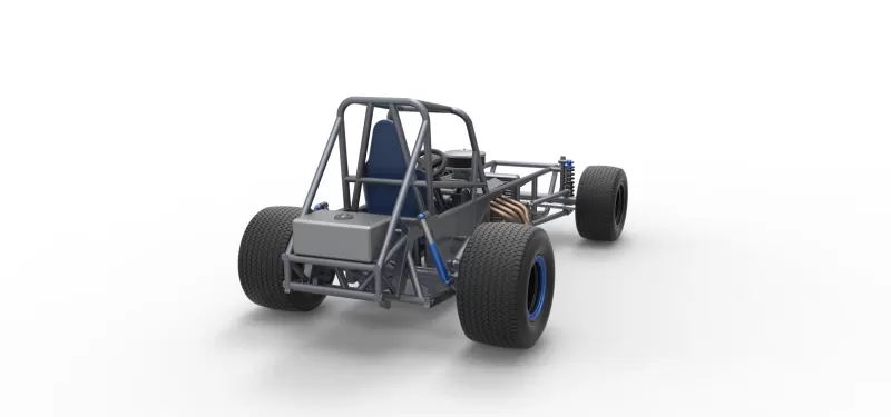 Vintage Dirt Modified stock car Base Version 5 Scale 1:25 - Model preview 18