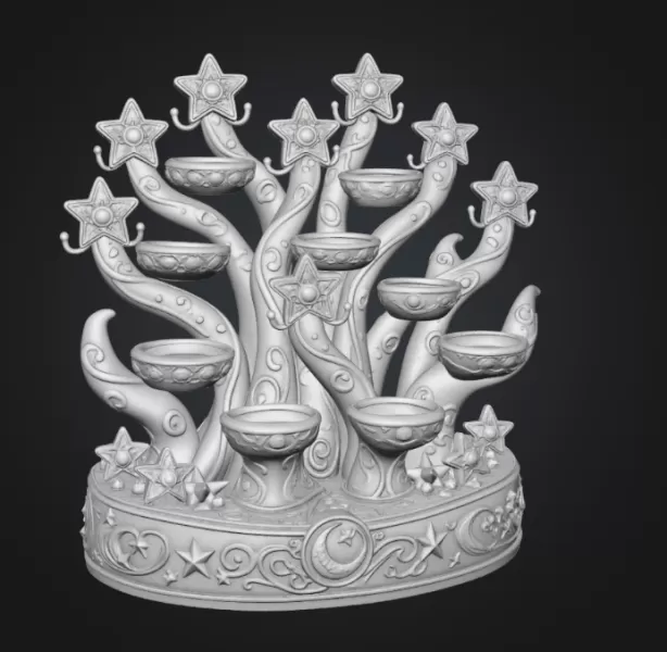 Celestial Star Tree Organizer STL File for 3D Print - Model preview 13