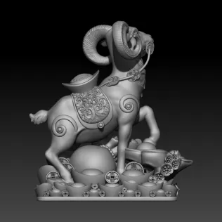 Zodiac Goat - Model thumbnail 3