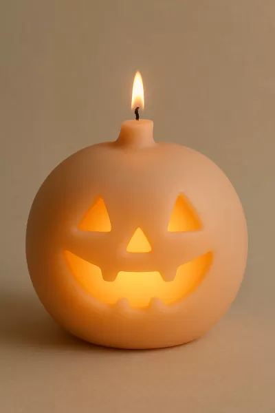 Cute pumpkin candle mold 3D Printed - Model preview 1
