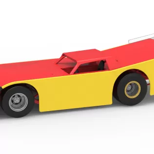 Vintage Dirt late model Race car Version 5 Scale 1:25