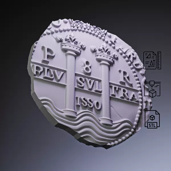 Gold Doubloon Coin #rOz - Model preview 4