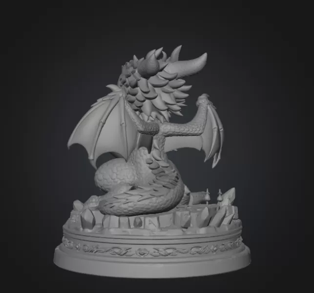 Love Dragon STL File for 3D Printing - Model preview 9