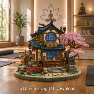 Japanese Tea House STL File for 3D Print - Model thumbnail 4