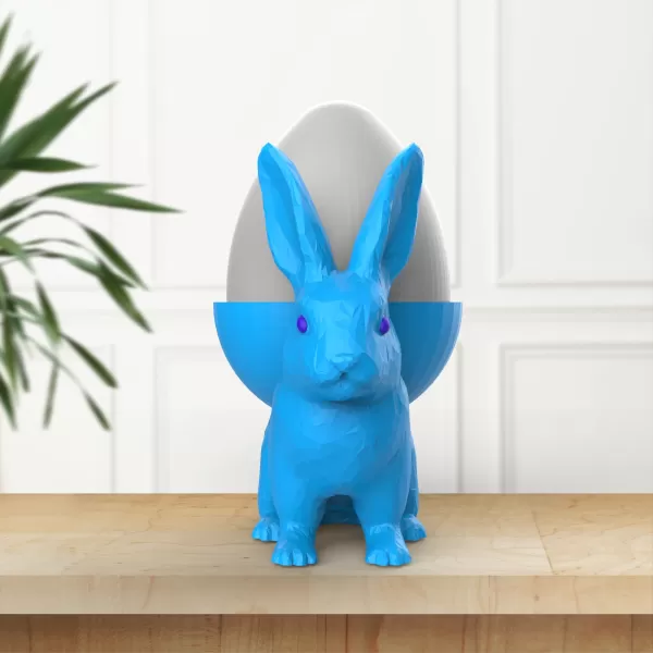 Easter Bunny Egg Holder, Easter Egg Gift, 3D Printing for Decor - Model preview 4
