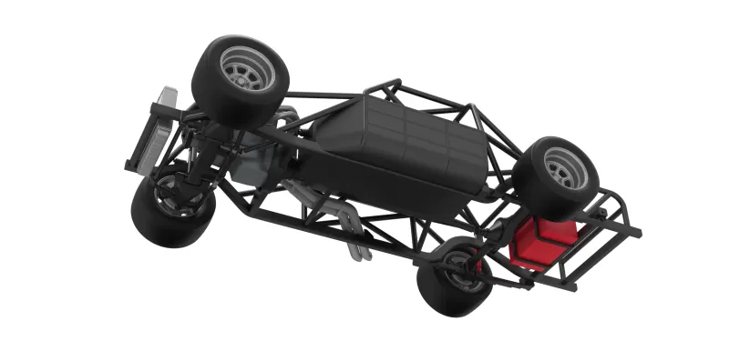 Vintage Asphalt Modified stock car Base V7 Scale 1:25 - Model preview 3