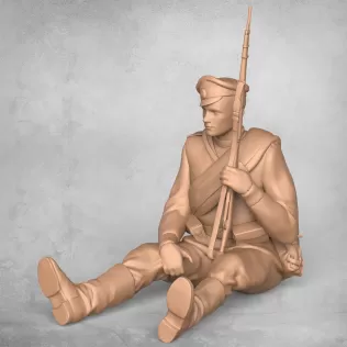 Resting Military Soldier