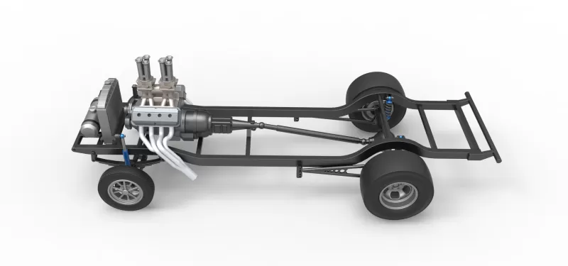 Chassis of Gasser Version 2 Scale 1:25 - Model preview 9