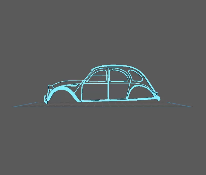 Citroën - 2 CV Wall Art - Model preview 1
