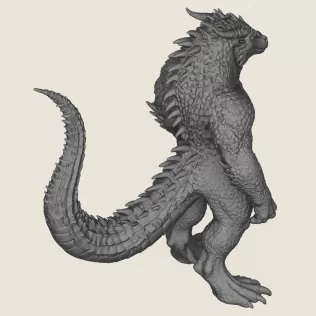 Monster Lizard Print Ready 3D Model