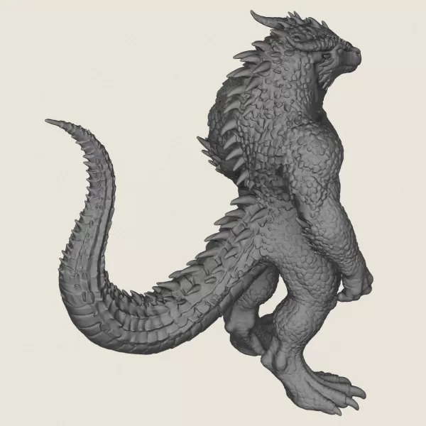 Monster Lizard Print Ready 3D Model - Model preview 6