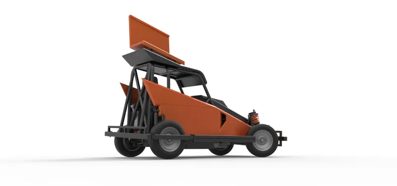 New Zealand Ministock car while turning Version 2 Scale 1 to 25 - Model preview 21