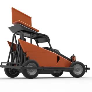 New Zealand Ministock car while turning Version 2 Scale 1 to 25 - Model thumbnail 21