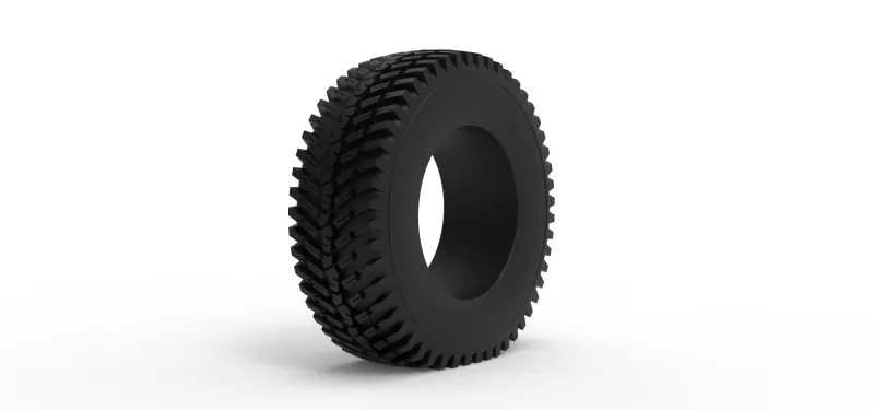 Tractor tire deflated Scale 1:25 - Model preview 2