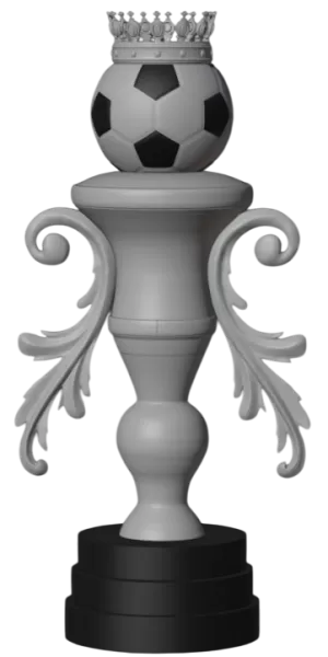 KING OF FOOTBALL – PREMIUM TROPHY 3D MODEL - Model preview 2