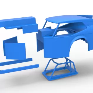 Shell of Vintage Dirt Modified stock car Version 5 Scale 1:25 - Model thumbnail 18