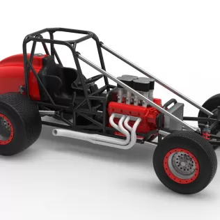 Dirt Silver Crown Champ car Base Scale 1:25 - Model thumbnail 24