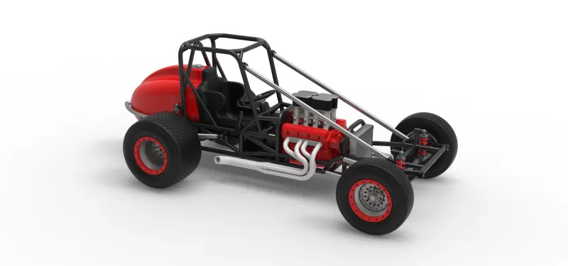 Dirt Silver Crown Champ car Base Scale 1:25 - Model preview 24