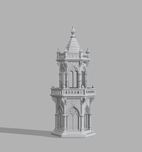 Gothic Candle Tower – Keep - Model preview 7