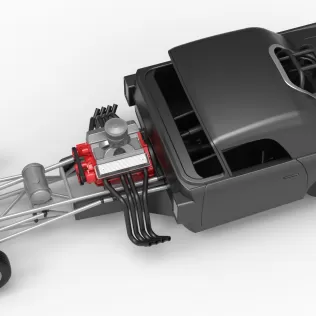 Front engine old school dragster with shell V12 Scale 1:25 - Model thumbnail 4